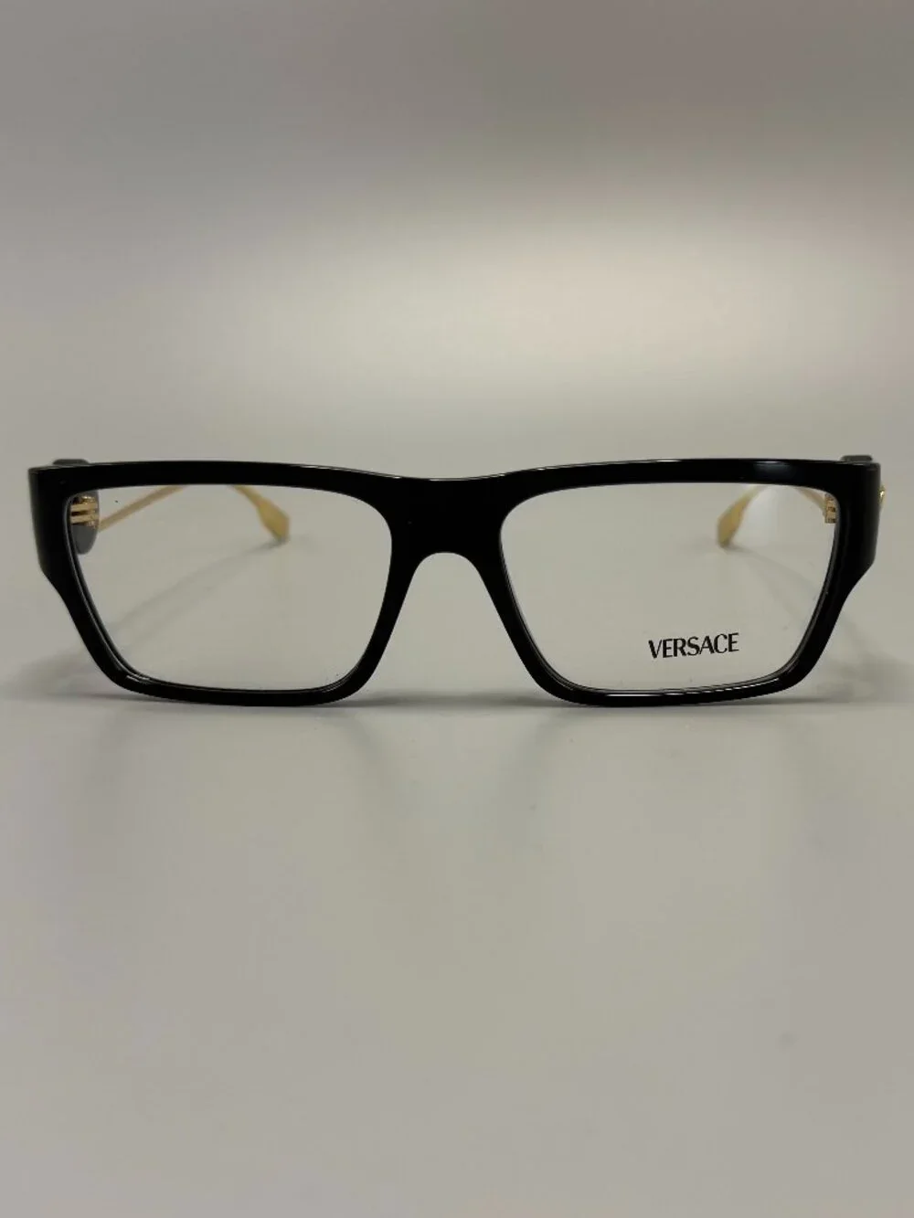 TITLE Versace MOD 3359 GB1 Black Gold Eyeglasses 56-16-140 Made in Italy